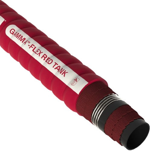 Texcel RTA15F1-3.0-100, 3 in. ID, GAMMA-FLEX RED TANK Red Corrugated Tank Truck Hose